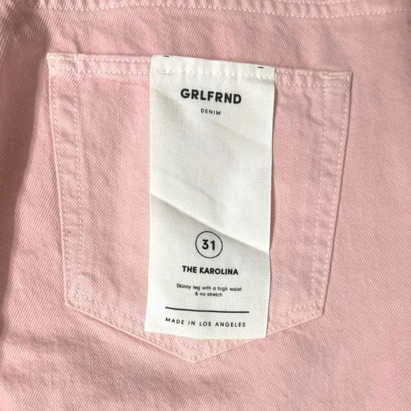 NWT GRLFRND The Karolina High Waist Skinny Pink Jeans - Size 31 - Picture 12 of 13